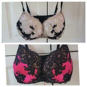 2 Victoria's Secret Very Sexy Push Up Bras 34D